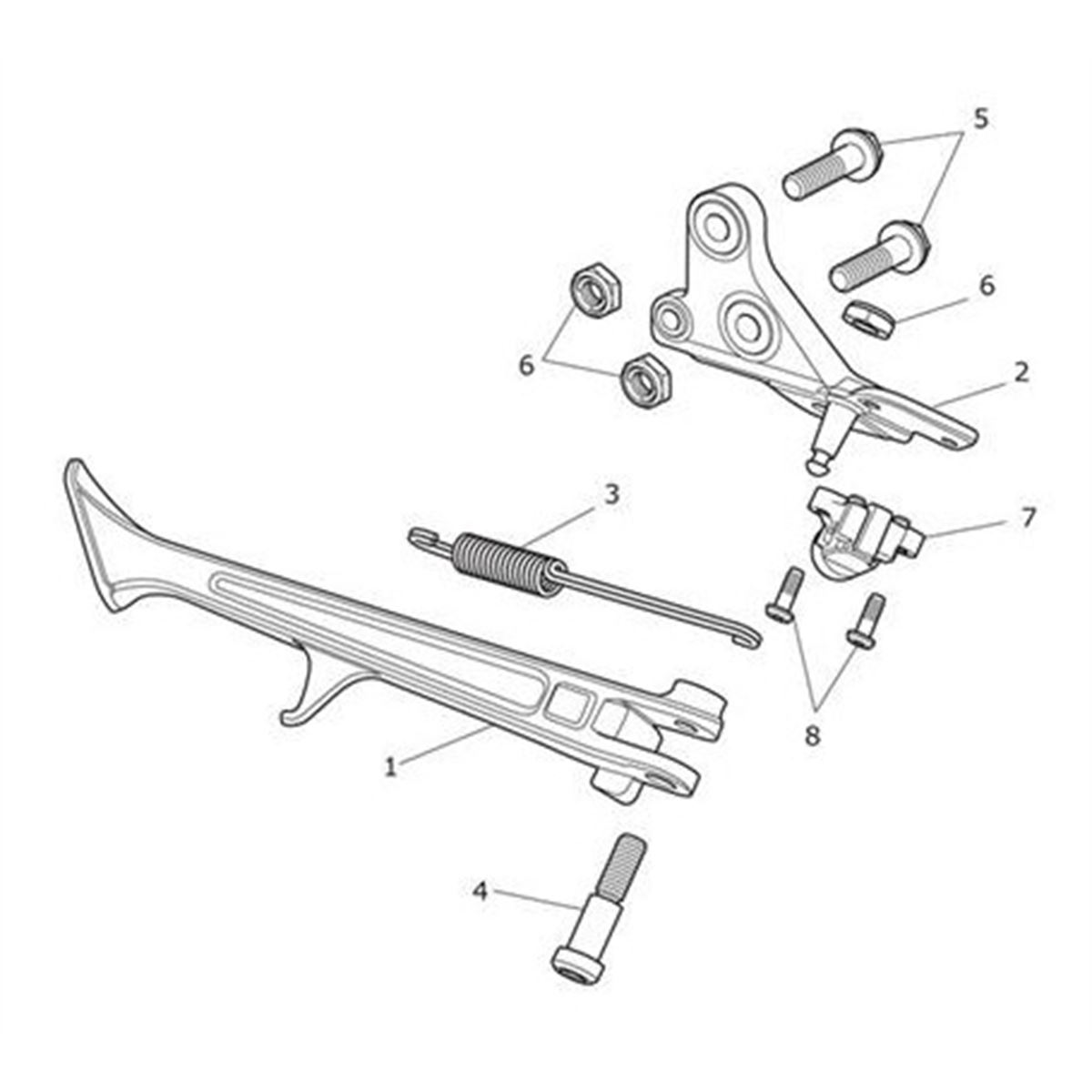 Bild von Sidestand Spares Assy