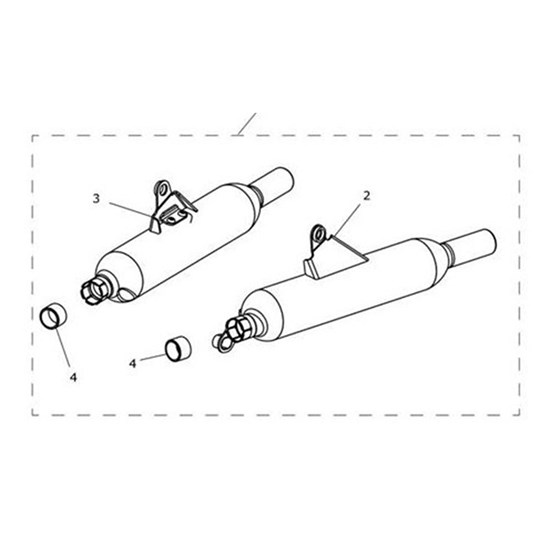 Bild von Silencer Assy, LH, Short, Black