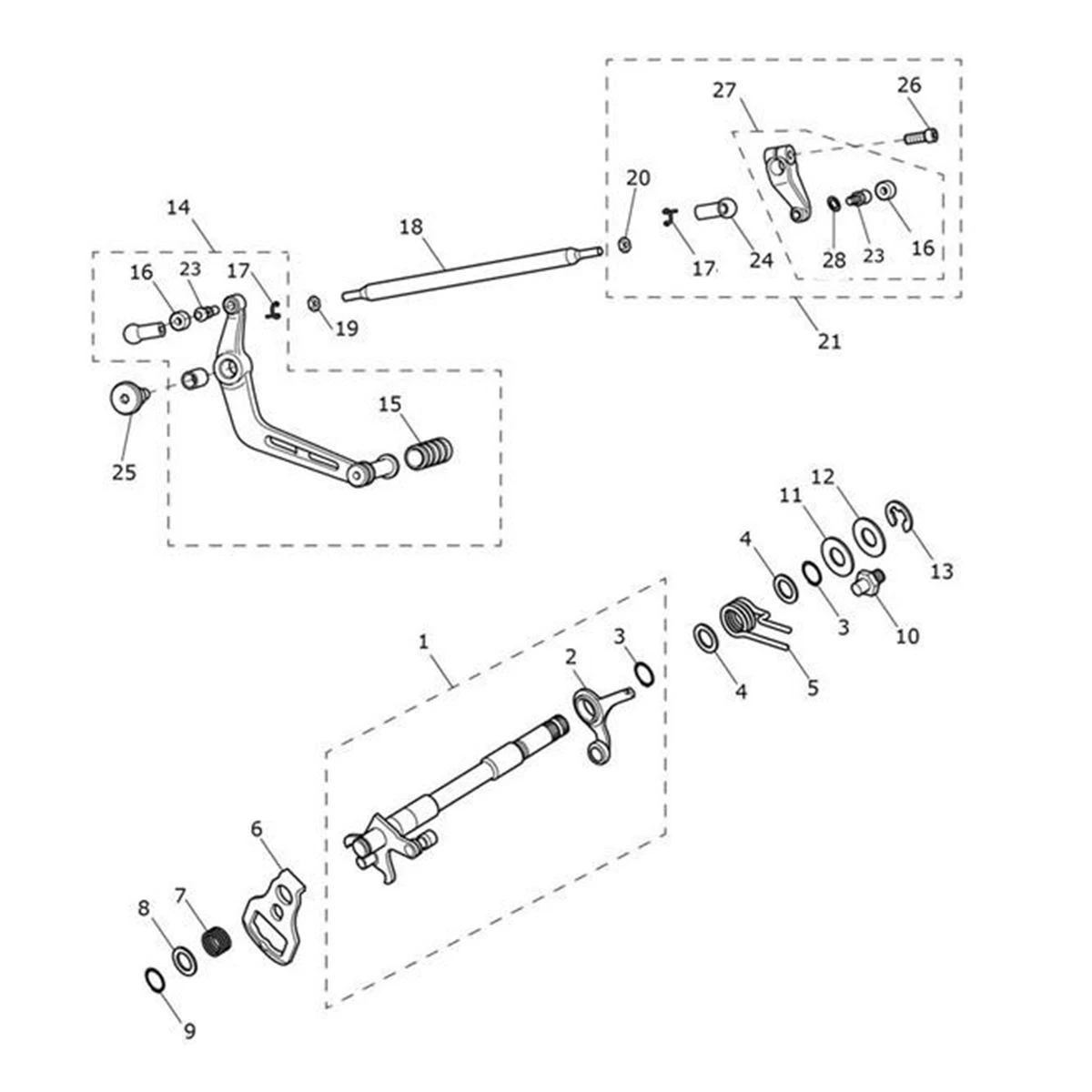 Bild von Spares, Gear Change Assembly