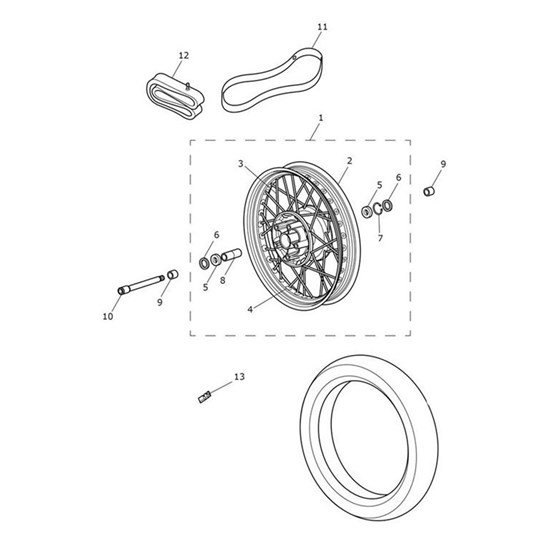 Bild von Spoke, Front, 145mm