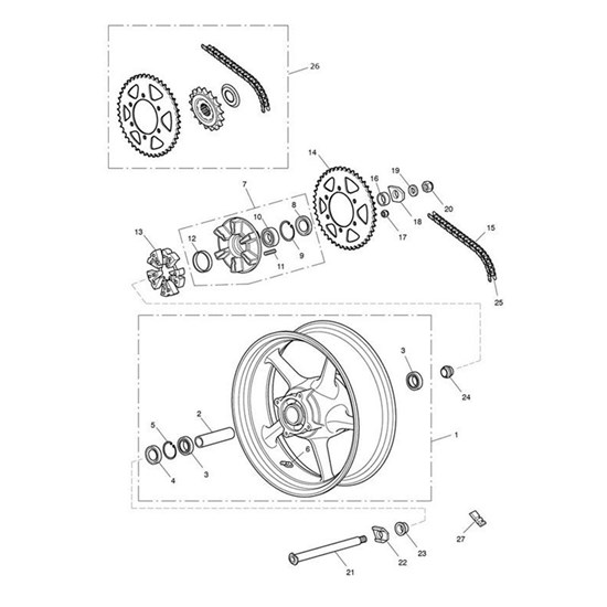 Bild von Sprocket Carrier Assy, Gold 2