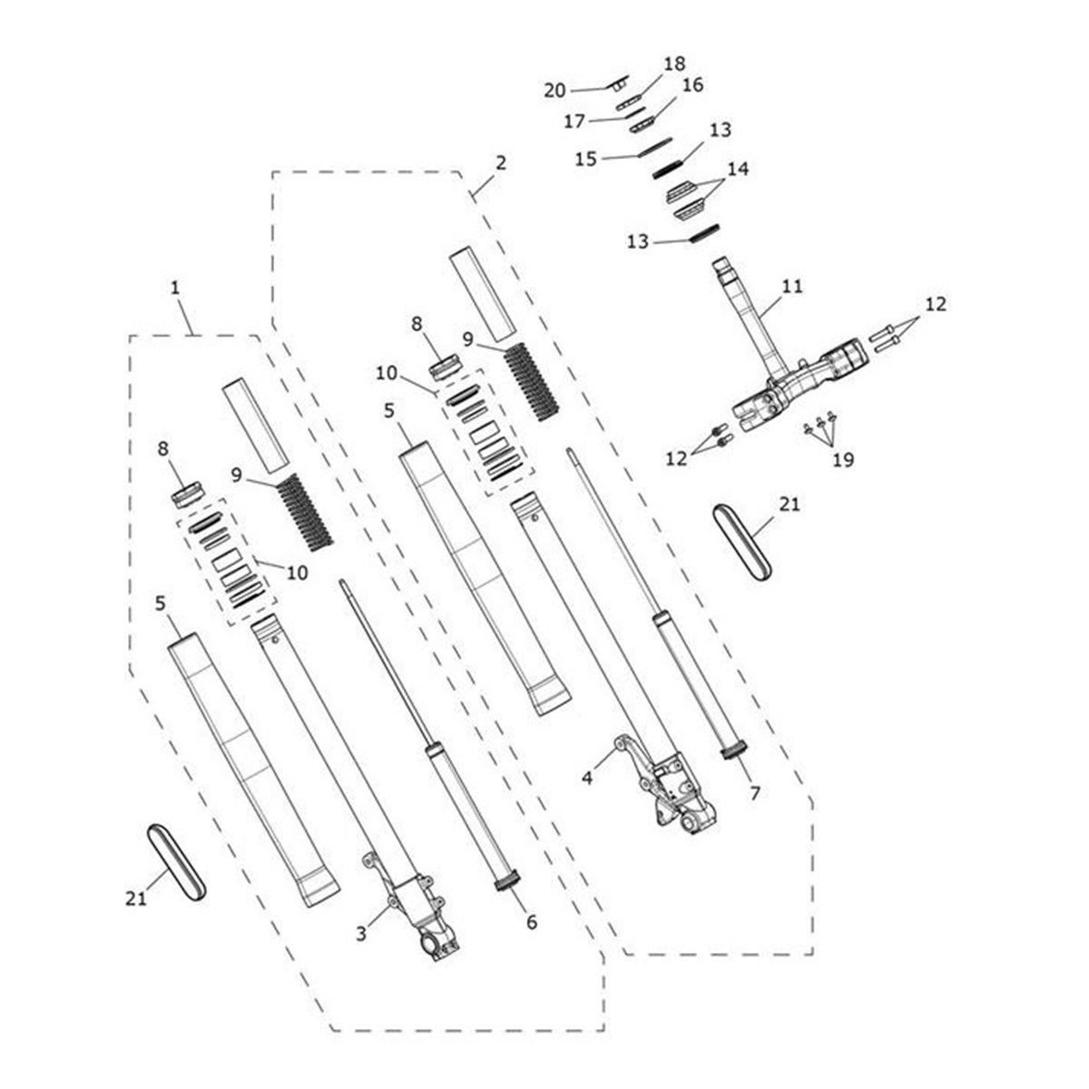 Bild von Stanchion Assembly, 45mm, LH