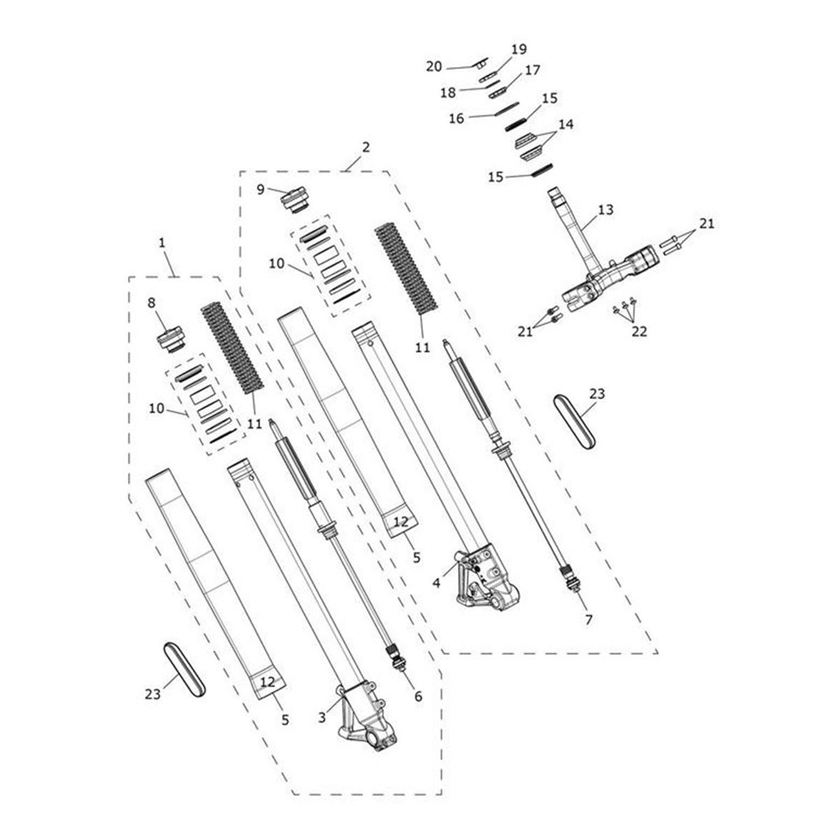 Bild von Stanchion Assy, 45mm, Adj, LH