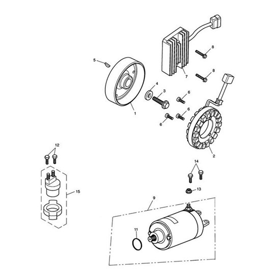 Bild von Stator, Alternator, 550mm Lead