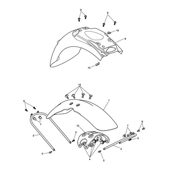 Bild von Stay, Mudguard, Front