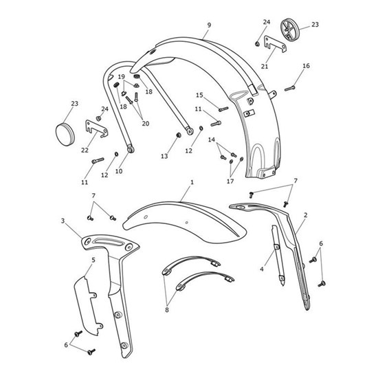 Bild von Stay, Mudguard, LH