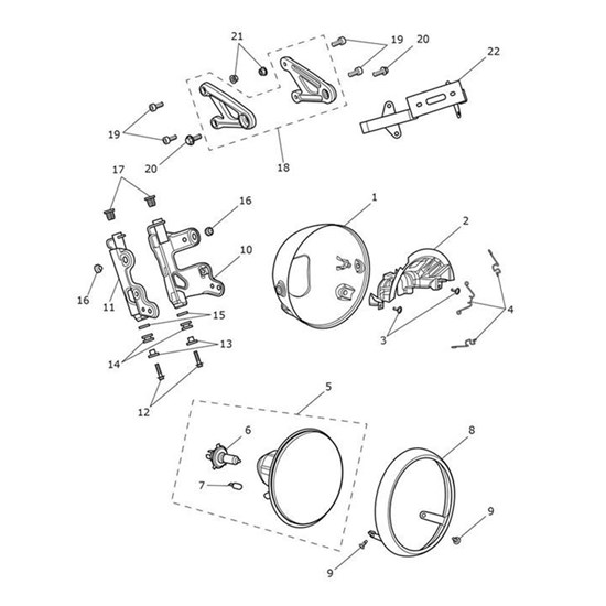 Bild von Subframe, Headlight, LH