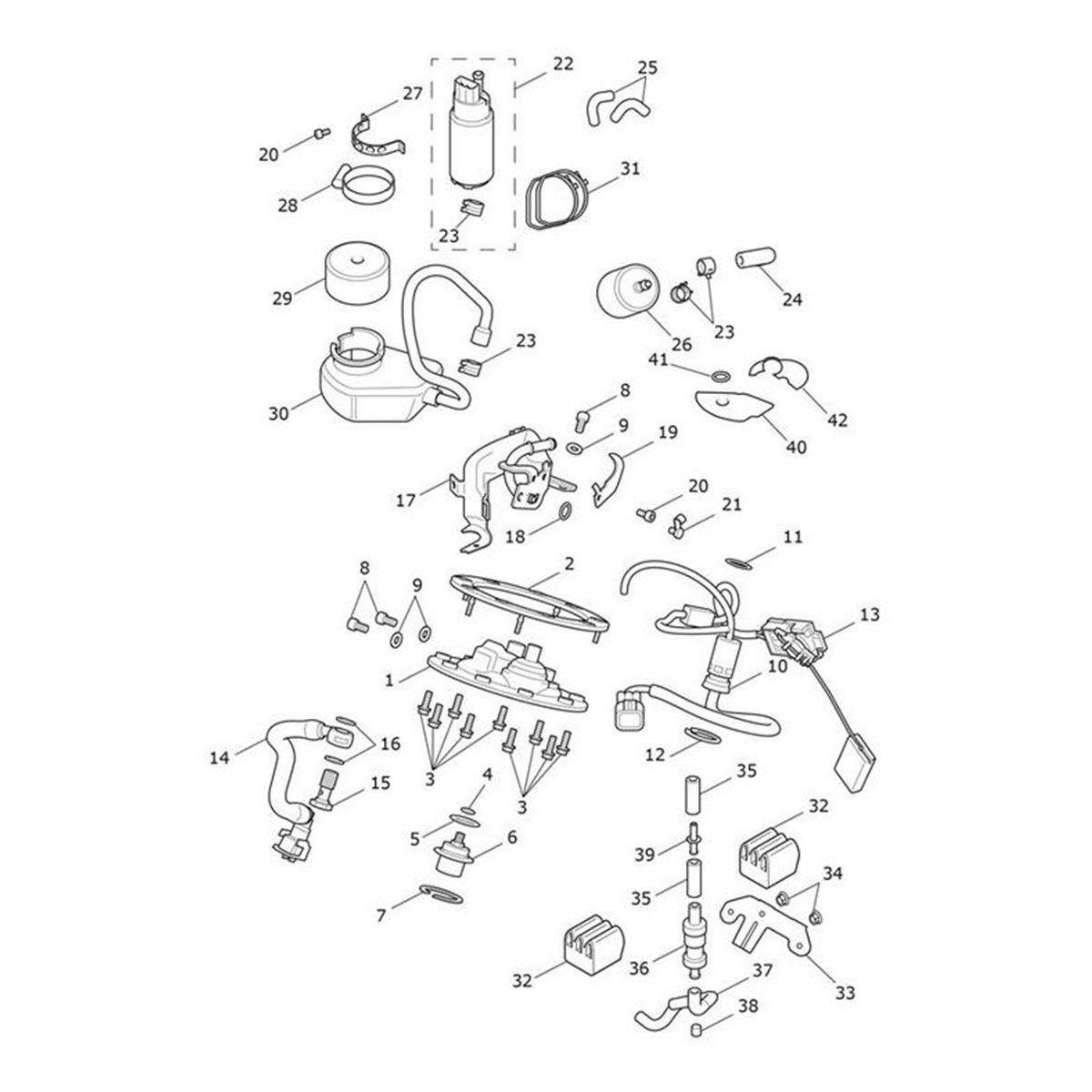 Bild von Subharness, Fuel Tank