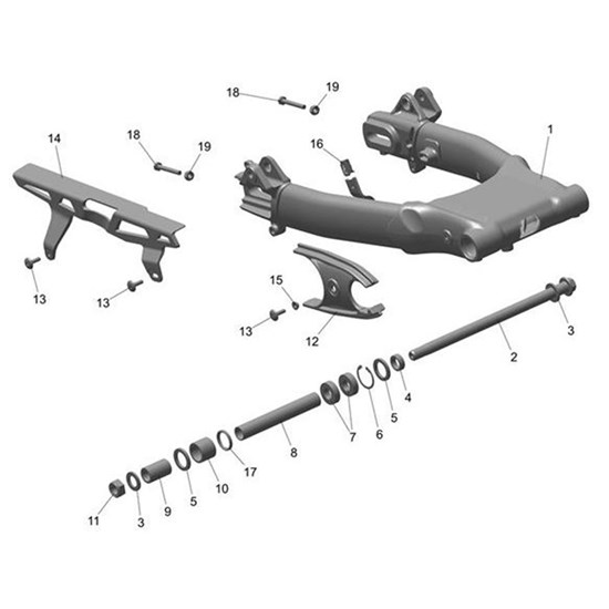 Bild von Swingarm Assembly, Spares, Anodised