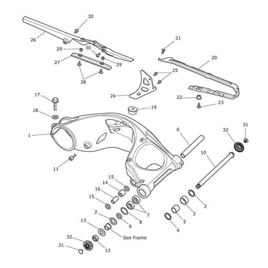 Bild von Swingarm Assy, Blue