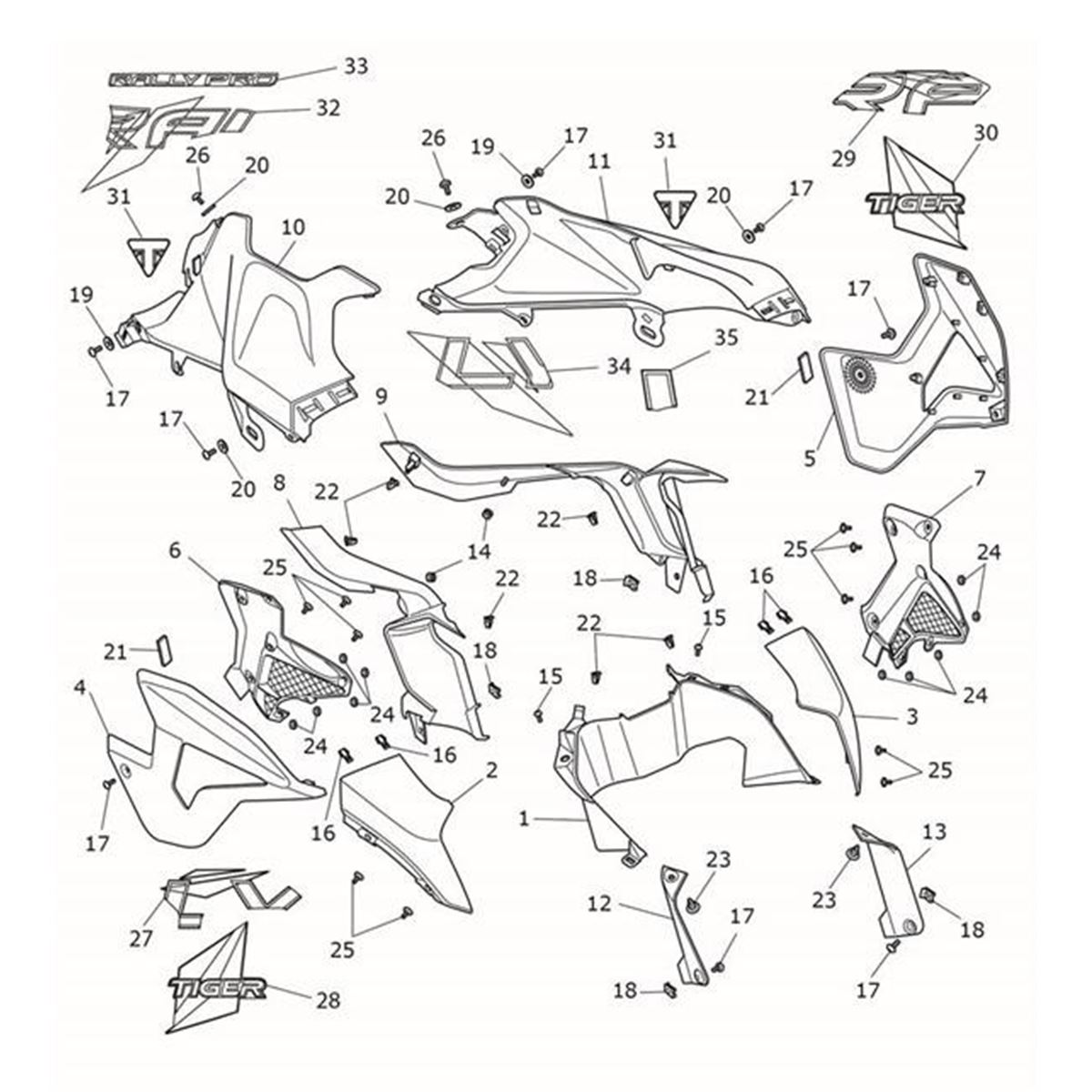 Bild von Tank Panel, LH, Rally, Crystal White