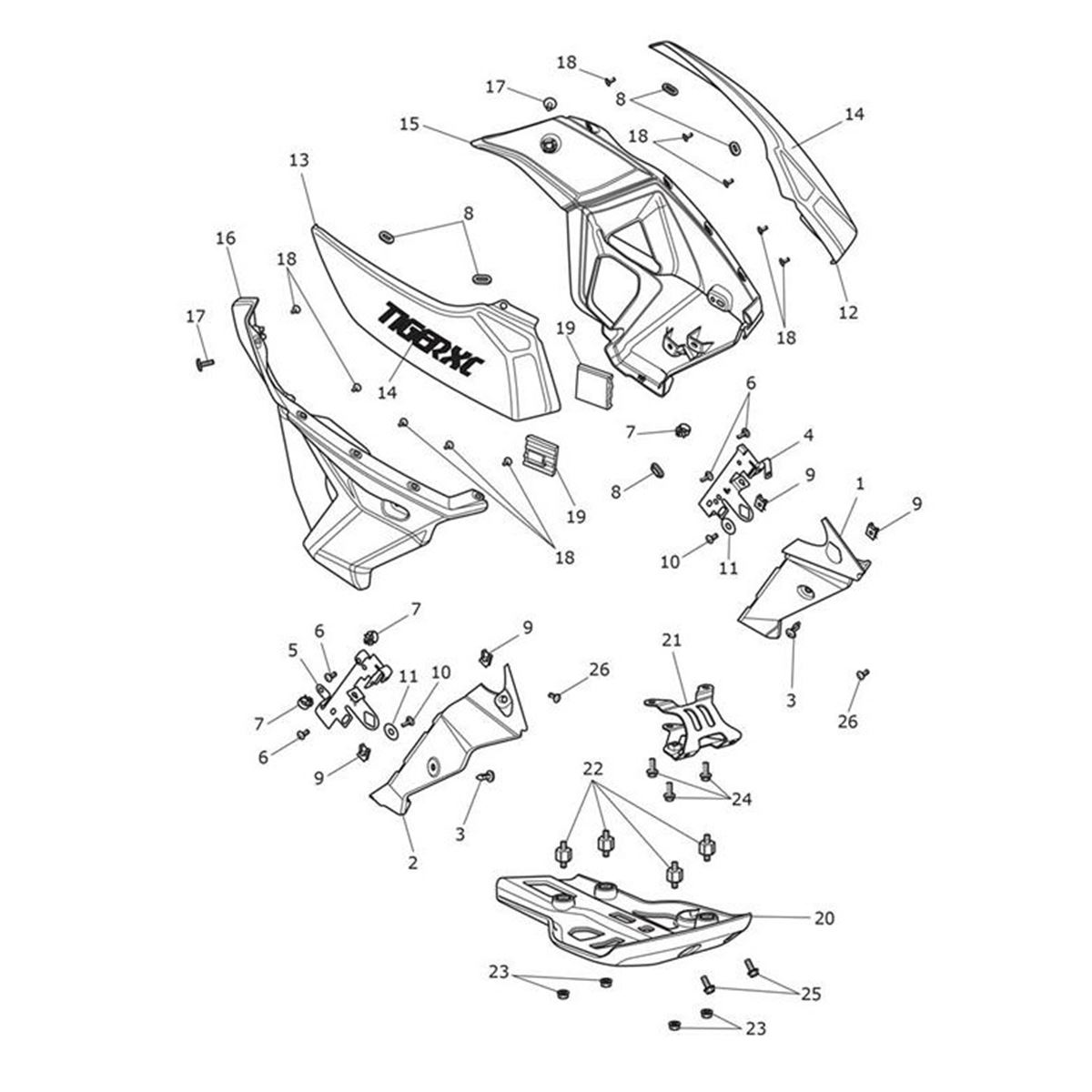 Bild von Upper Rad Cowl, LH, Pntd