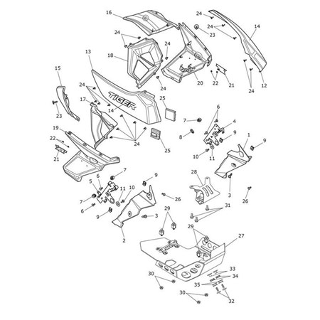 Bild von Upper Rad Cowl, LH, Pntd