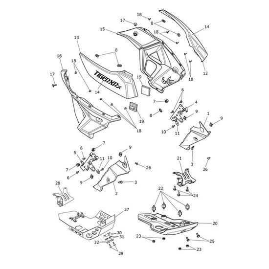 Bild von Upper Rad Cowl, RH, Pntd