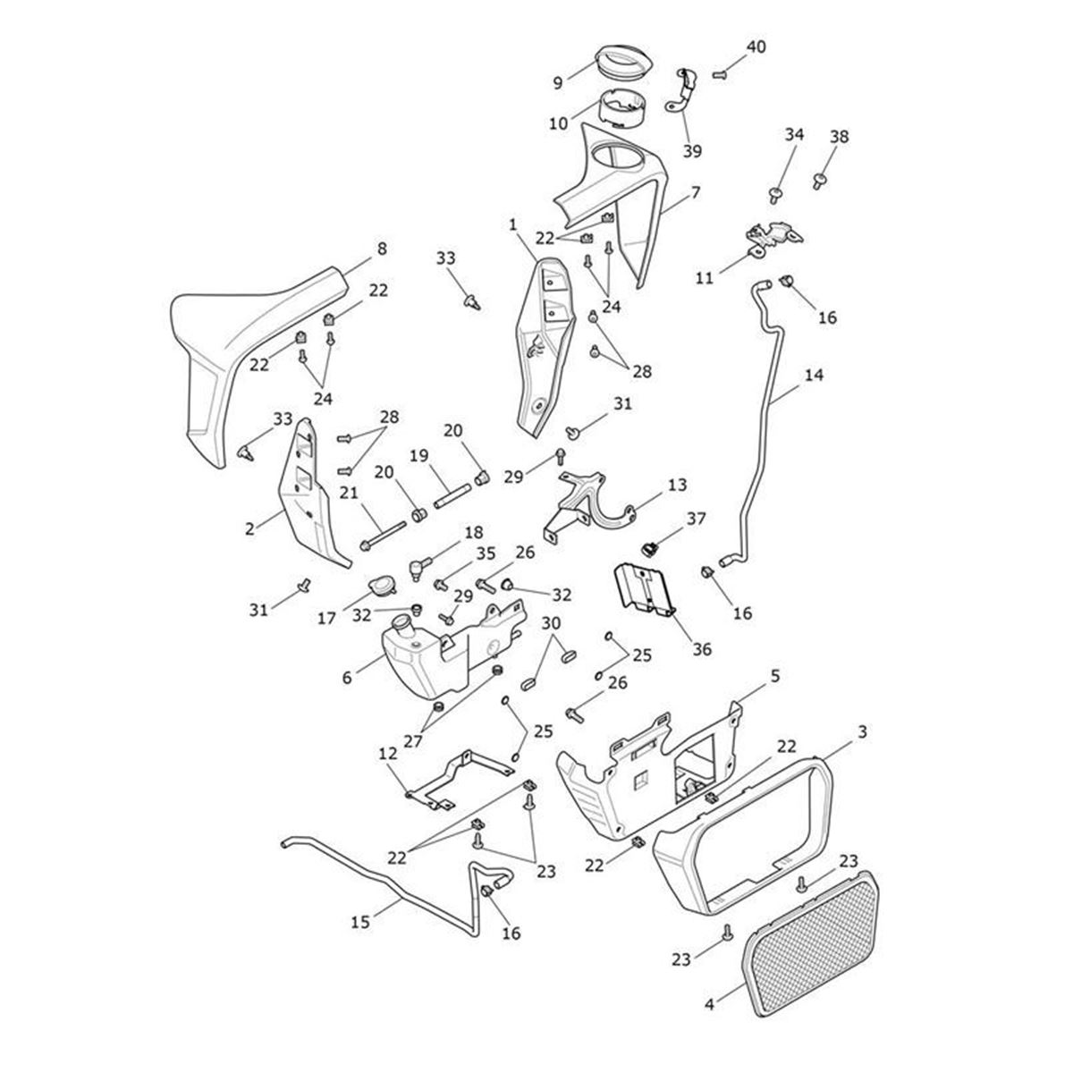 Bild von Upper Rad Cowl, RH, Pntd