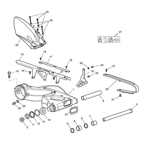 Bild von Washer, Spring, M10, Slv