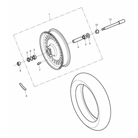 Bild von Wheel Assembly, Front