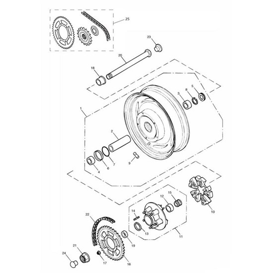 Bild von Wheel Assy, Rear, 15x3.5